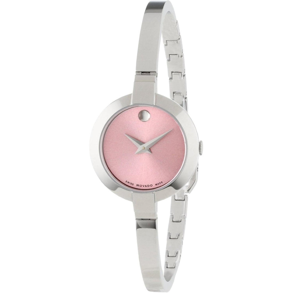 Movado Bela Museum Pink Dial Silver Steel Strap Watch For Women - 0606596 Buy Now By Movado