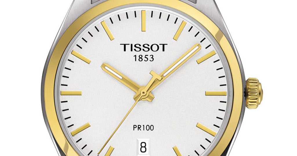 Tissot T Classic PR 100 White Dial Two Tone Steel Strap Watch for Men - T101.410.22.031.00 Buy Now By Tissot