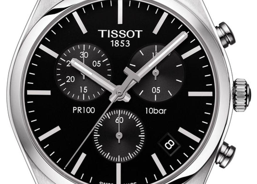 Tissot T Classic PR 100 Chronograph Black Dial Silver Steel Strap Watch for Men - T101.417.11.051.00 Buy Now By Tissot