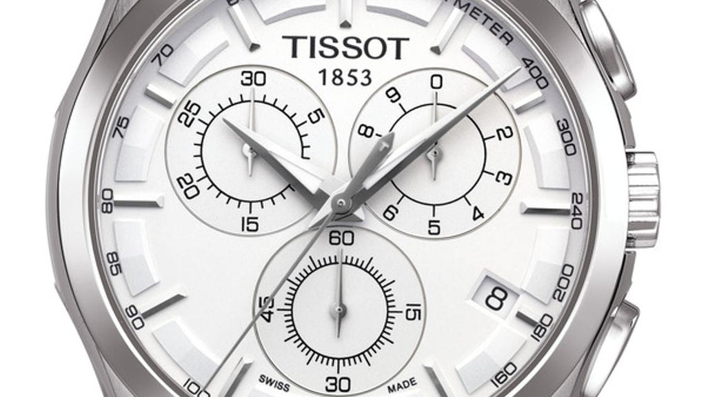 Tissot Couturier Chronograph White Dial Brown Leather Strap Watch For Men - T035.617.16.031.00 Buy Now By Tissot