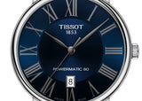 Tissot Carson Premium Powermatic 80 Blue Dial Blue Leather Strap Watch For Men - T122.407.16.043.00 Buy Now By Tissot