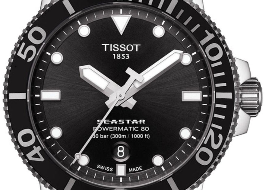 Tissot Seastar 1000 Powermatic 80 Black Dial Silver Steel Strap Watch For Men - T120.407.11.051.00 Buy Now By Tissot
