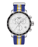 Tissot Quickster Chronograph NBA Golden State Warriors White Dial Two Tone NATO Strap Watch for Men - T095.417.17.037.15 Buy Now By Tissot