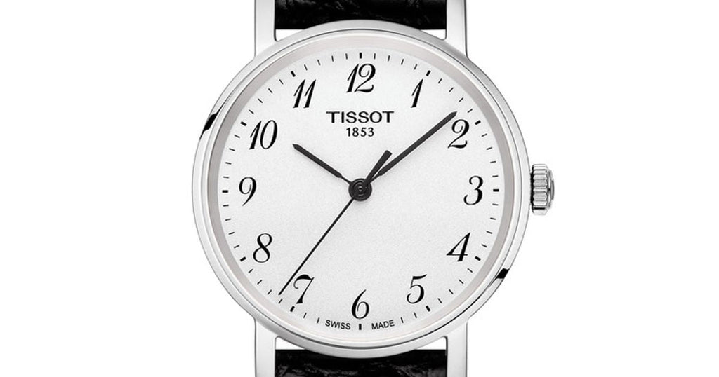 Tissot Everytime Small White Dial Black Leather Strap Watch For Women - T109.210.16.032.00 Buy Now By Tissot
