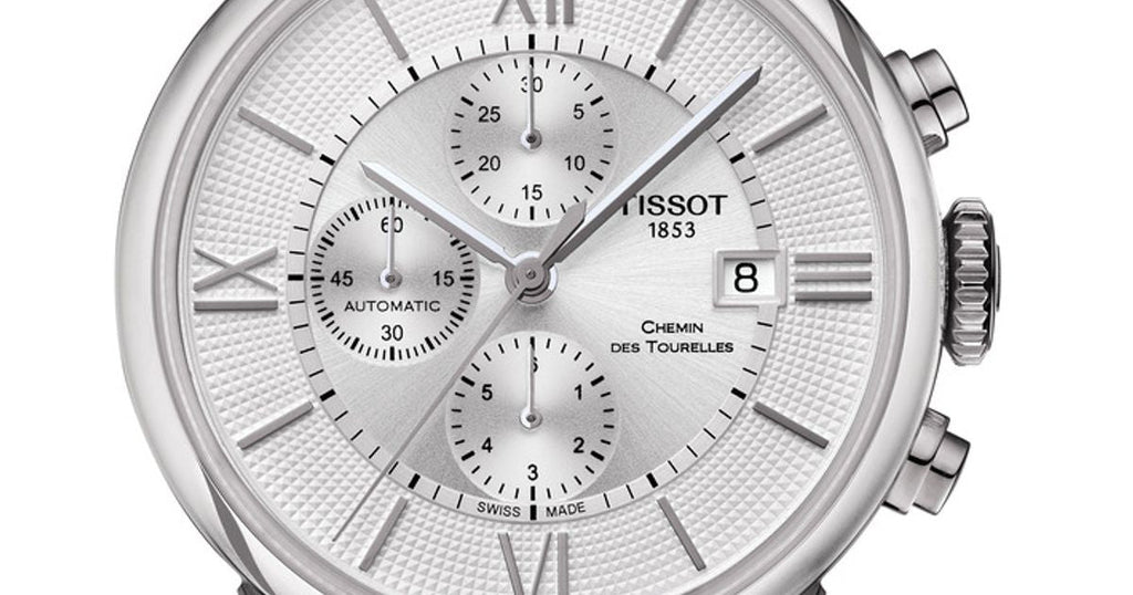 Tissot Chemin des Tourelles Automatic Chronograph White Dial Silver Steel Strap Watch for Men - T099.427.11.038.00 Buy Now By Tissot