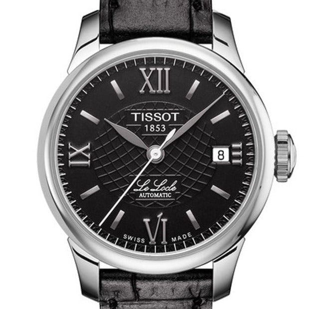 Tissot Le Locle Automatic Lady Black Dial Black Leather Strap Watch for Women - T41.1.123.57 Buy Now By Tissot