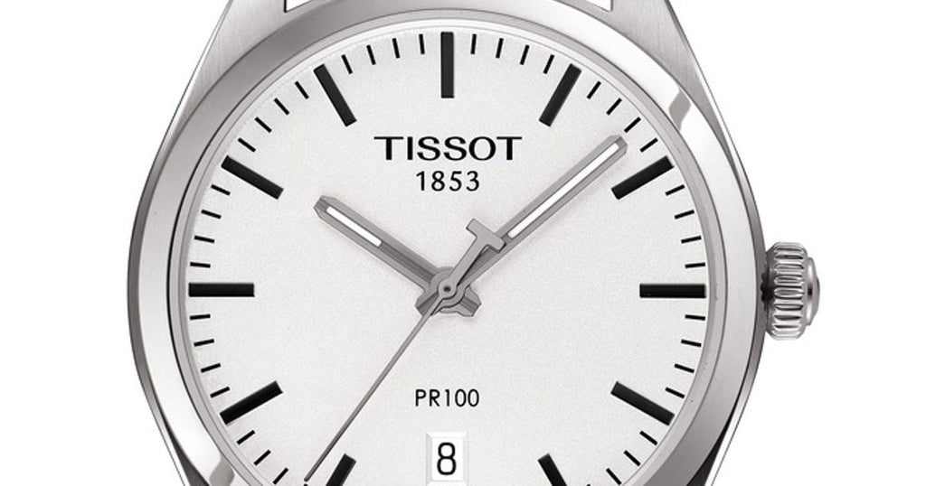 Tissot T Classic PR 100 White Dial Black Leather Strap Watch for Men - T101.410.16.031.00 Buy Now By Tissot