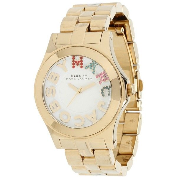 Marc Jacobs Rivera White Dial Gold Steel Strap Watch for Women - MBM3137 Buy Now By Marc Jacobs