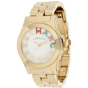 Marc Jacobs Rivera White Dial Gold Steel Strap Watch for Women - MBM3137 Buy Now By Marc Jacobs