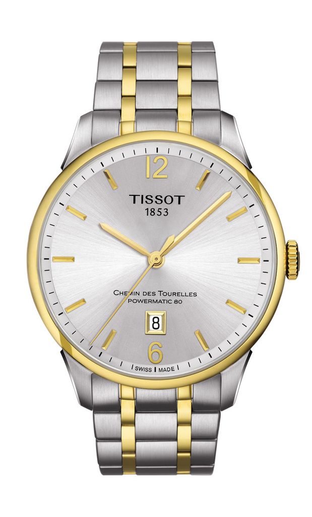 Tissot Chemin Des Tourelles Powermatic 80 Silver Dial Two Tone Steel Strap Watch For Men - T099.407.22.038.00 Buy Now By Tissot
