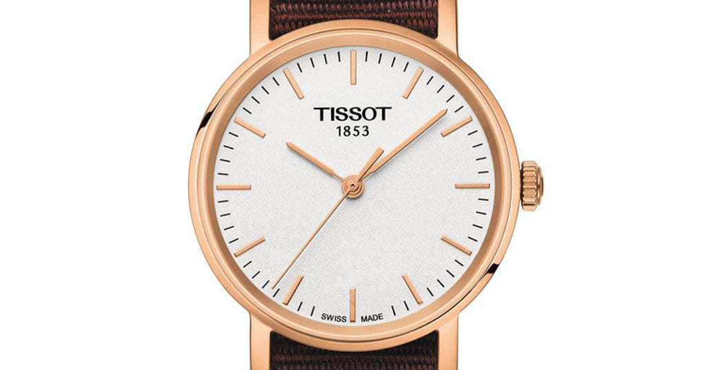 Tissot Everytime Desire White Dial Maroon NATO Strap Watch for Women - T109.210.37.031.00 Buy Now By Tissot