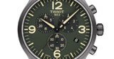 Tissot T Sport Chrono XL Green Dial Brown Leather Strap Watch For Men - T116.617.36.097.00 Buy Now By Tissot