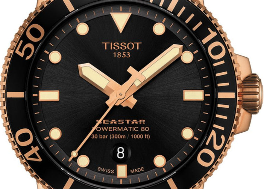 Tissot Seastar 1000 Powermatic 80 Black Dial Black Rubber Strap Watch for Men - T120.407.37.051.01 Buy Now By Tissot