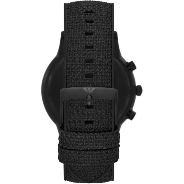 Emporio Armani Renato Chronograph Black Dial Black Nylon Strap Watch For Men - AR11457 Buy Now By Emporio Armani