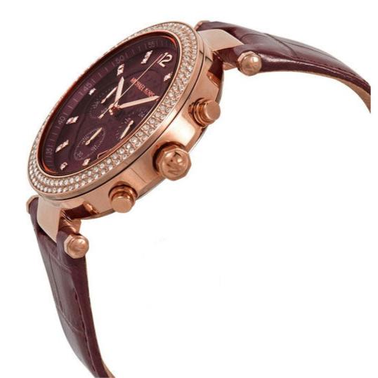 Michael Kors Parker Chronograph Red Dial Red Leather Strap Watch For Women - MK6986 Buy Now By Michael Kors