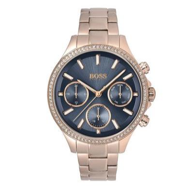 Hugo Boss Hera Blue Dial Gold Steel Strap Watch for Women - 1502566 Buy Now By Hugo Boss