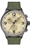 Tissot T Sport Chrono XL Beige Dial Green Nylon Strap Watch for Men - T116.617.37.267.00 Buy Now By Tissot