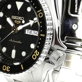 Seiko 5 Sports Automatic Black Dial Silver Steel Strap Watch For Men - SRPD57K1 Buy Now By Seiko