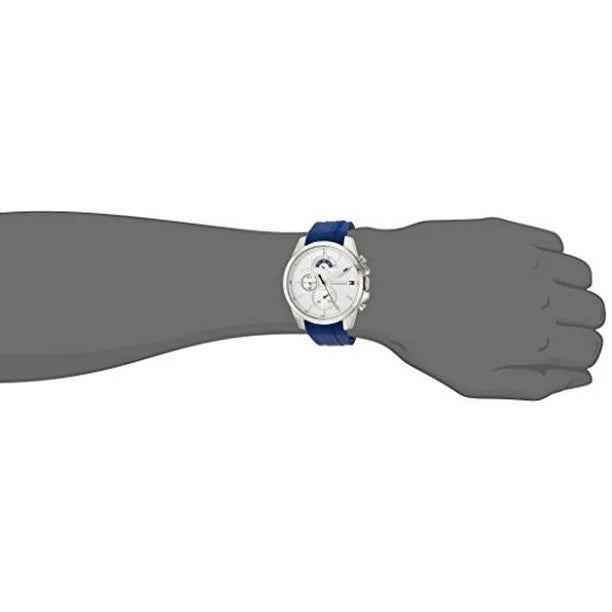 Tommy Hilfiger Decker Quartz White Dial Blue Rubber Strap Watch for Men - 1791349 Buy Now By Tommy Hilfiger