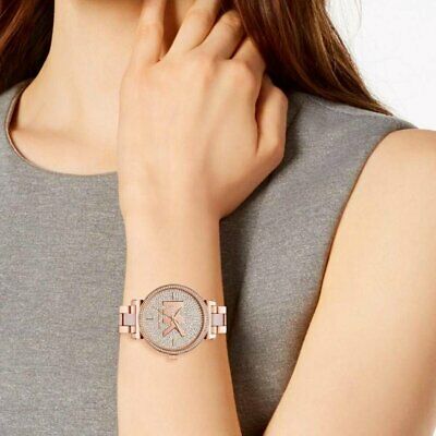 Michael Kors Sofie Quartz Crystals Crystals Rose Gold Dial Rose Gold Steel Strap Watch For Women - MK4336 Buy Now By Michael Kors