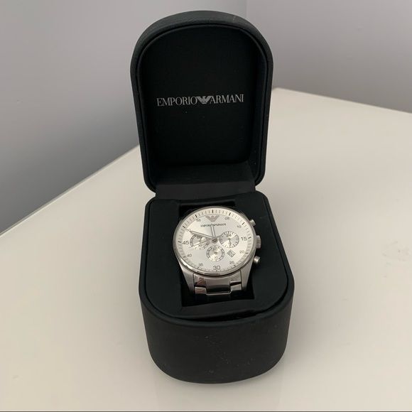 Emporio Armani Sportivo Chronograph Silver Dial Silver Steel Strap Watch For Men - AR5963 Buy Now By Emporio Armani