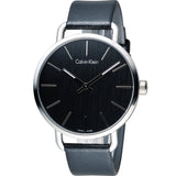 Calvin Klein Even Black Dial Black Leather Strap Watch for Women - K7B211C1 Buy Now By Calvin Klein