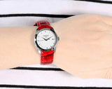 Tissot Couturier White Dial Red Leather Watch For Women - T035.210.16.011.01 Buy Now By Tissot