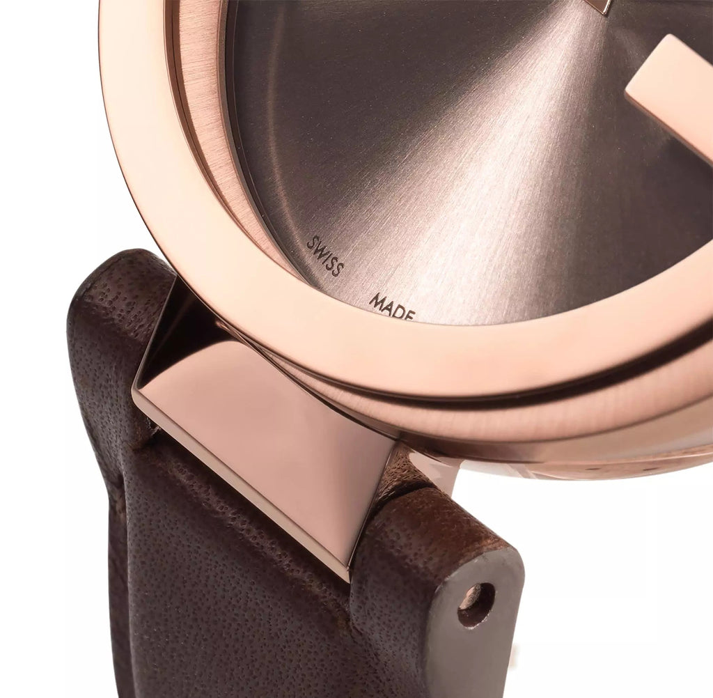 Gucci Interlocking Brown Dial Brown Leather Strap Watch For Women - YA133309 Buy Now By Gucci