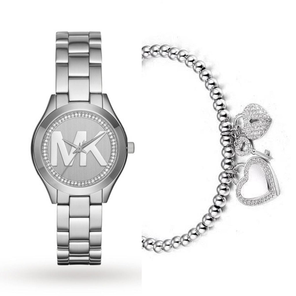Michael Kors Mini Slim Runway Silver Dial Silver Steel Strap Watch for Women - MK3548 Buy Now By Michael Kors