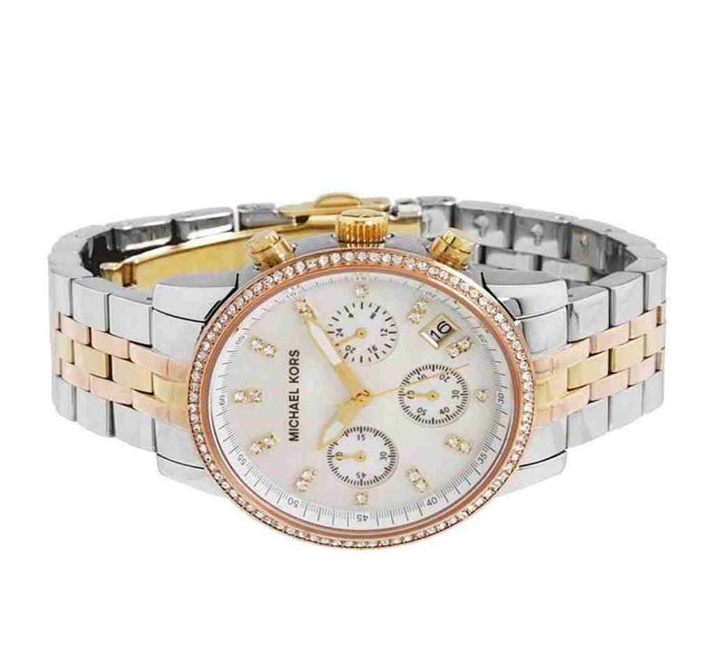 Michael Kors Ritz White Dial Two Tone Steel Strap Watch for Women - MK5650 Buy Now By Michael Kors