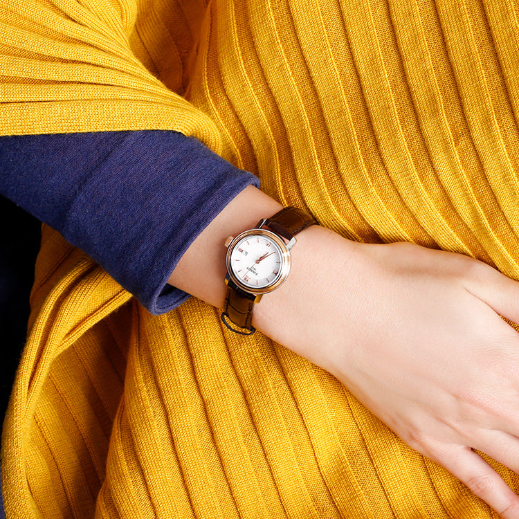 Tissot Bridgeport Lady White Dial Brown Leather Strap Watch For Women - T097.010.26.118.00 Buy Now By Tissot