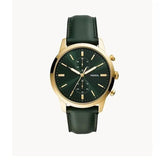 Fossil Townsman Chronograph Green Dial Green Leather Strap Watch for Men - FS5599 Buy Now By Fossil