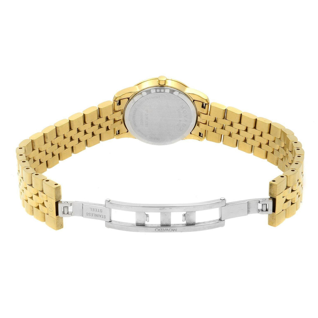 Movado Museum Classic Quartz Black Dial Gold Steel Strap Watch For Women - 0607005 Buy Now By Movado