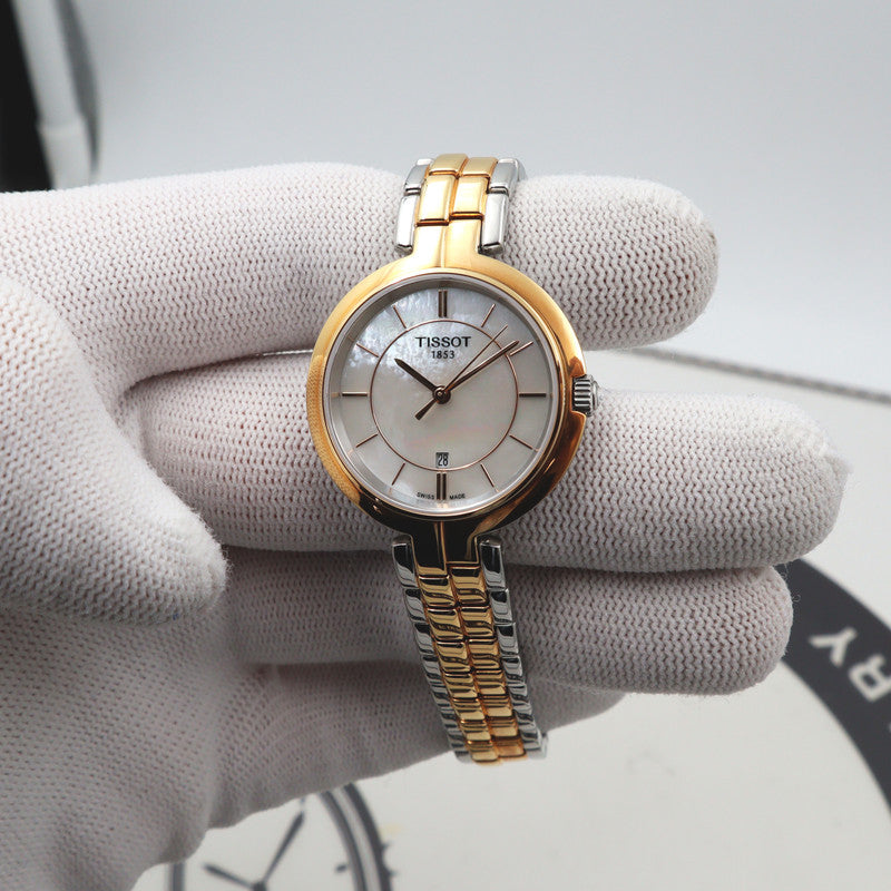 Tissot Flamingo Mother of Pearl White Dial Two Tone Steel Strap Watch For Women - T094.210.22.111.01 Buy Now By Tissot