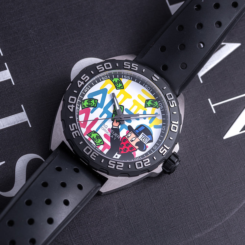 Tag Heuer Formula 1 Alec Monopoly Special Edition Black Rubber Strap Watch for Men - WAZ1119.FT8023 Buy Now By Tag Heuer