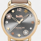 Coach Delancey Grey Dial Grey Leather Strap Watch For Women - 14502797 Buy Now By Coach