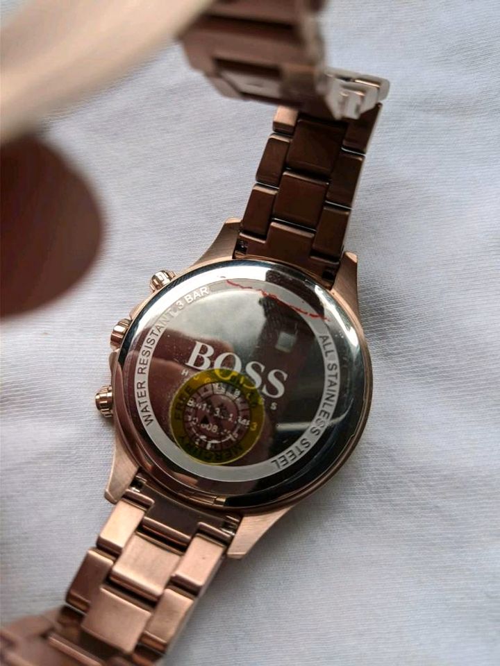 Hugo Boss Carnation Gold Dial Gold Steel Strap Watch for Women - 1502592 Buy Now By Hugo Boss