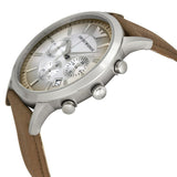 Emporio Armani Classic Chronograph Silver Dial Brown Leather Strap Watch For Men - AR2471 Buy Now By Emporio Armani