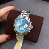Michael Kors Bradshaw Chronograph Blue Dial Silver Steel Strap Watch For Women - MK6098 Buy Now By Michael Kors
