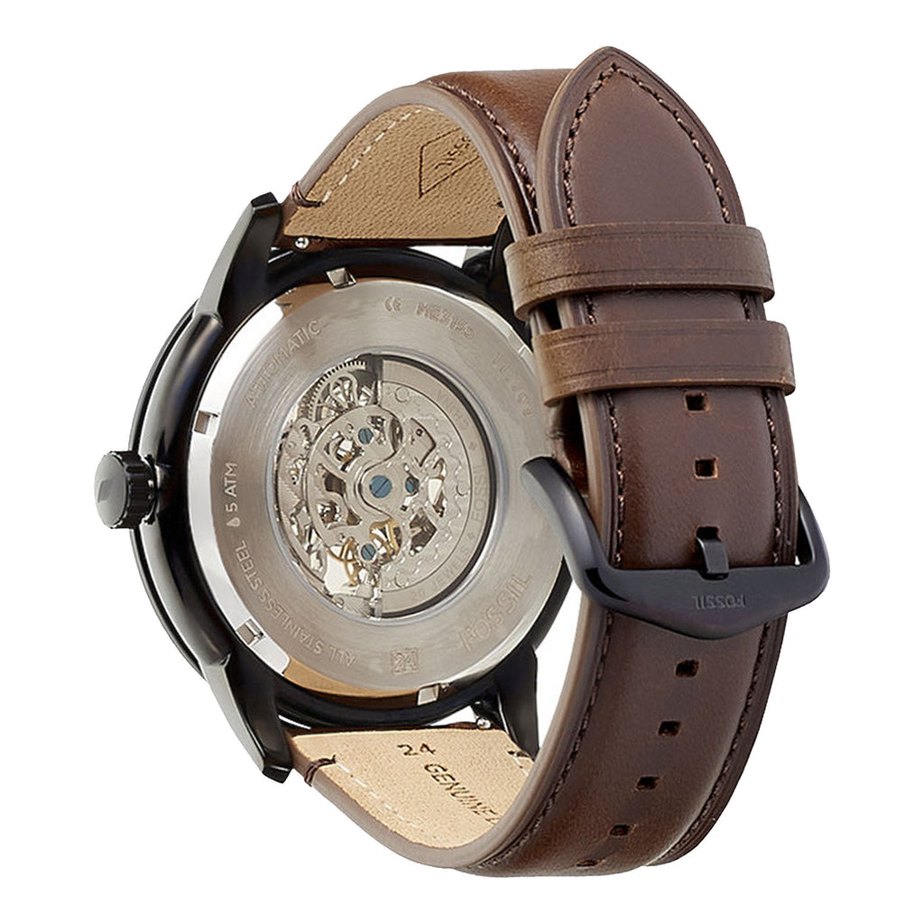 Fossil Townsman Automatic Black Dial Brown Leather Strap Watch for Men - ME3155 Buy Now By Fossil