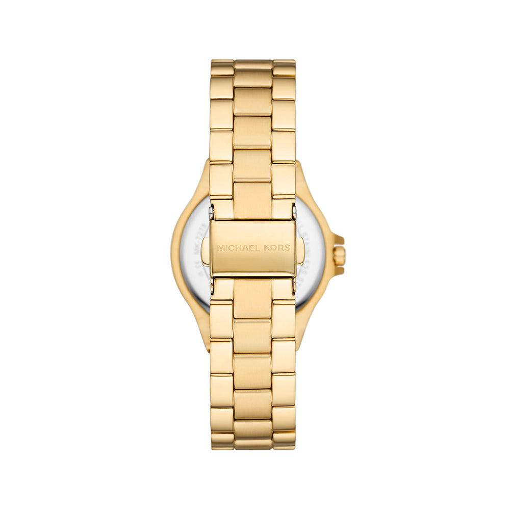 Michael Kors Lennox Three-Hand Silver Dial Gold Steel Strap Watch For Women - MK7278 Buy Now By Michael Kors