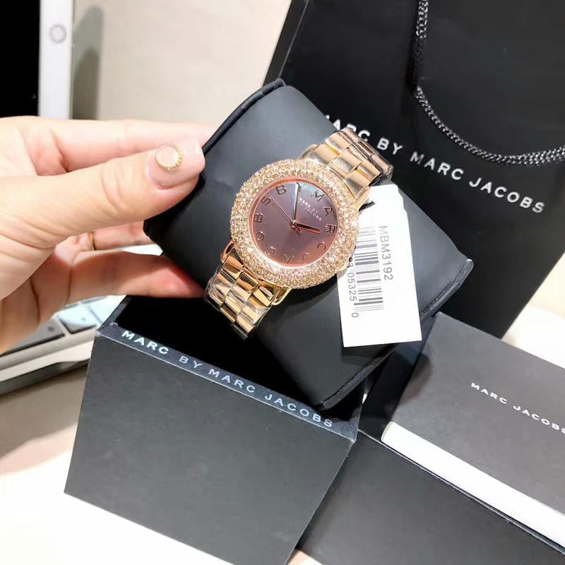 Marc Jacobs Marci Crystals Rose Gold Dial Rose Gold Steel Strap Watch for Women - MBM3192 Buy Now By Marc Jacobs