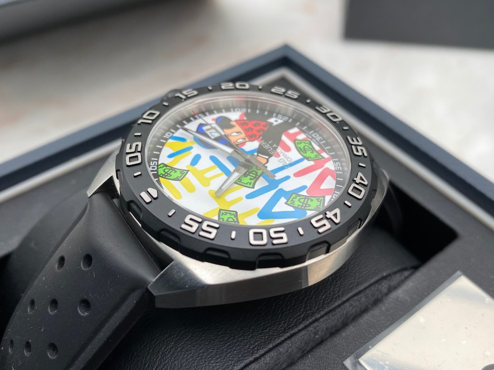 Tag Heuer Formula 1 Alec Monopoly Special Edition Black Rubber Strap Watch for Men - WAZ1119.FT8023 Buy Now By Tag Heuer