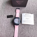 Guess Limelight Blue Dial Pink Rubber Strap Watch For Women - W0775L5 Buy Now By Guess