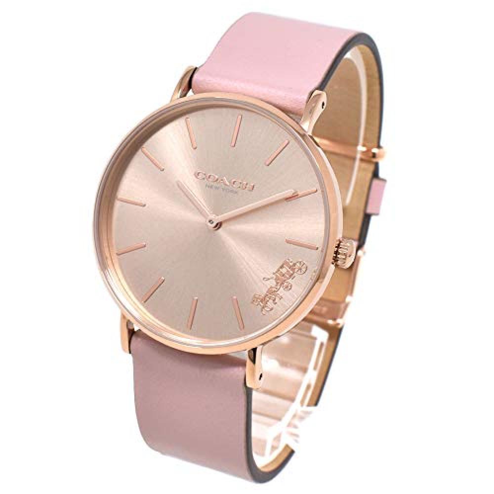 Coach Delancey Gold Dial Pink Leather Strap Watch for Women - 14503332 Buy Now By Coach