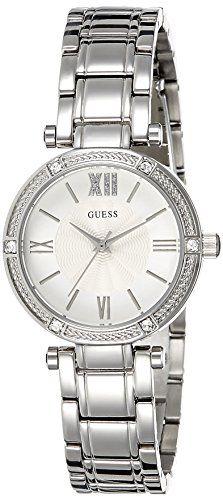 Guess Park Ave White Dial Silver Steel Strap Watch for Women - W0767L1 Buy Now By Guess