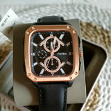 Fossil Multifunction Black Dial Black Leather Strap Watch for Men - BQ2654 Buy Now By Fossil