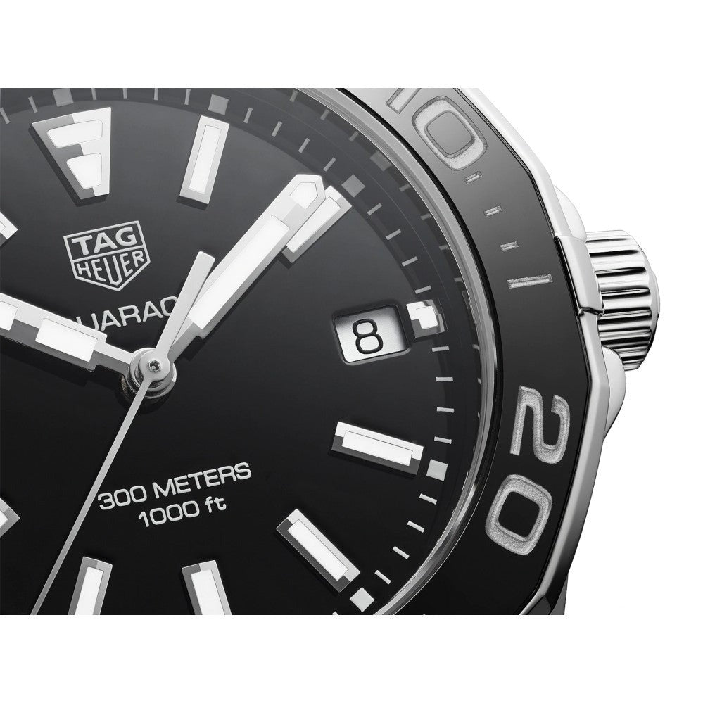 Tag Heuer Aquaracer Quartz Black Dial Two Tone Steel Strap Watch for Men - WAY131A.BA0913 Buy Now By Tag Heuer
