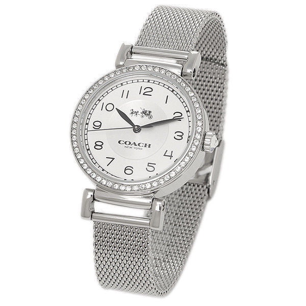 Coach Madison White Dial Silver Mesh Bracelet Watch for Women - 14502651 Buy Now By Coach