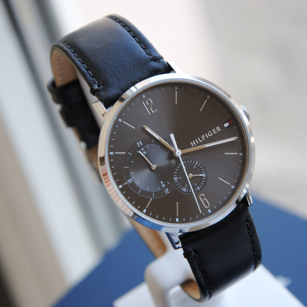 Tommy Hilfiger Brooklyn Black Dial Black Leather Strap Watch for Men - 1791509 Buy Now By Tommy Hilfiger